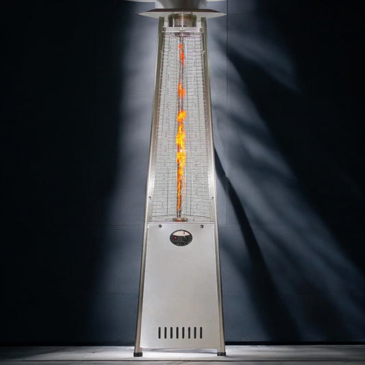 Radtec Pyramid Flame 93" Tall Stainless Steel Natural Gas Patio Heater